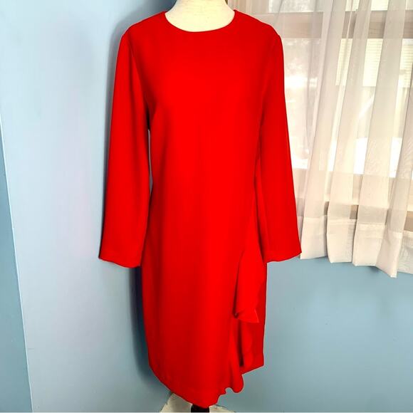 Banana Republic Red Ruffle Sheath Dress - Picture 8 of 8